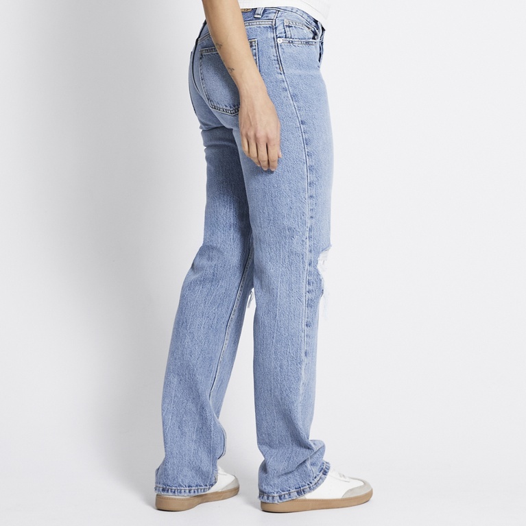 Low waist straight jeans "Icon" Light heavy worn